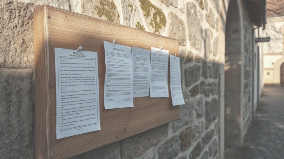 W jaki sposób tablice ogłoszeniowe informują o terminach pogrzebów?